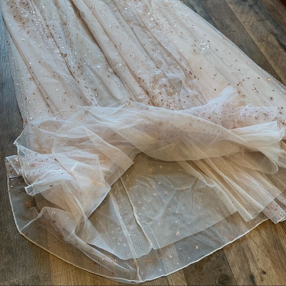 VS Sheer Mesh Sequin Star Maxi Skirt - Picture 13 of 15